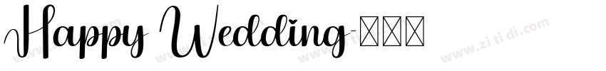 Happy Wedding字体转换